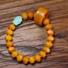Cuentas budistas de hueso de yak del Tíbet, estilo étnico vintage desgastado, para llevar en la mano, accesorios decorativos, artículo popular para venta al por mayor
