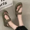 Sandalias Romanas para Mujer 2026 Verano Nuevas con Tira para Dedo del Pie Versátiles de Suela Gruesa Zapatos para Mujer Populares Deportivos Casuales Zapatos de Playa