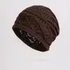 Gorro de Inverno para Homens, K-Label, Forrado com Fleece, Gorro de Tricô Grosso, Gorro de Chenille, Gorro de Lã para Ciclismo ao Ar Livre, Gorro Pulôver à Prova de Frio