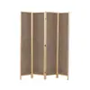 Biombo Plegable Moderno Minimalista de Papel y Ratán Personalizado para Sala de Estar, Entrada de Hotel, Pared Divisoria Móvil Plegable, Biombo