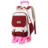 Mochila Escolar con Ruedas para Niños de Pez Natural para Estudiantes de Primaria Grado 3-6 Niñas de Secundaria Mochila de Doble Uso