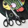 Tesoura Pequena para Cortar Linhas, Aço Inoxidável, Tamanho Grande, Material de Papelaria Durável, Uso no Escritório e em Casa, Tesoura Pequena para Alunos do Ensino Fundamental Cortarem Papel