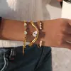 Jieding Pulsera de Acero Inoxidable con Corazón de Pedrería Europea y Americana Joyería de Mano de Nicho Ins Joyería Transfronteriza de Acero de Titanio para Mujeres Regalo 520