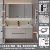 Lingda fábrica fuente lavabo de baño mueble de baño estilo crema combinación mueble de baño lavabo integrado de cerámica