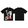 Transfronterizo en stock 26S Marca de moda americana ASAALI retrato callejero estilo rap hip-hop unisex camiseta de manga corta para verano