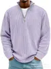 Otoño e Invierno 2025 Amazon Nueva Ropa para Hombre Estilo Europeo y Americano Cuello Alto Cremallera Pana Manga Larga Transfronteriza Camisa Polo Sudadera para Hombre