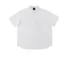 Camilla Ropa Personalizada Estilo Americano Holgada Ropa de Trabajo Bolsillo Camisa de Manga Corta Casual Camisa de Solapa Corta