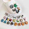 Pingentes de Letras de Animais Fofos Exclusivo Transfronteiriço da Amazon Acessórios de Fivela Decorativa para Calçados Crocs de PVC Acessórios de Fivelas Botões de Pressão