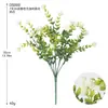 Centenas de Buquês Artificiais de Eucalipto Populares para Pátios Externos e Jardins, Arranjos Florais, Decoração Suave, Paisagismo, Plantas Verdes Simuladas, Flores Artificiais