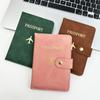 Hebilla de Avión Estampado en Caliente Transfronterizo Portapasaporte de Cuero Ranuras Múltiples para Tarjetas Set de Protección de Pasaporte Bolso para Documentos y Pasaporte de Cuero PU