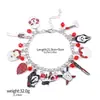 Pulsera de Halloween de Venta Caliente Transfronteriza Muñeco Fantasma Payaso Maligno Alma Pulsera de Viernes Negro Accesorios Colgantes