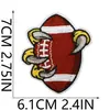 Patch de Bordado de Rugby com Transferência de Calor Patch de Apito Decoração para Roupas Emblema de Rugby Patch de Emblema Bordado