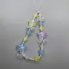 Corrente para Celular Pingente Câmera CCD Estilo Ins Flor Estrela Colorida Acessórios de Pulseira para Menina Corrente Curta de Contas Feita à Mão