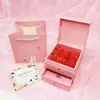 Caixa de Embalagem 9 Rosas Hongmei Sacola de Presente Cartão de Cumprimentos Caixa para Colar Pulseira Tornozeleira Pulseira Anel Brinco