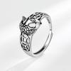 Anillo de nicho de lujo ligero para mujer, estilo étnico, anillo de pez koi, personalidad de moda, dinero retro, año tras año, más que el anillo para mujer