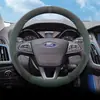 Adecuado para cubierta de volante Ford Focus, gamuza ultradelgada, modelos 12 y 15, cubierta de mango clásica para Focus, uso en todas las estaciones