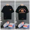 Transfronterizo. Diseño de Marca de Moda 26Ss Estampado de Letras de Herradura. Camisas Casuales de Manga Corta de Moda para Hombres, Mujeres y Parejas