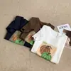 Camiseta de Algodón con Estampado de Calabaza y Copo de Nieve a la Moda para Reducir la Edad para Mujer, Top Fresco de Verano Holgado Casual con Cuello Redondo Adelgazante para Mujer