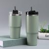 Termo de acero inoxidable de 20 oz y 30 oz de Amazon, taza de gran capacidad para coche con pajita.