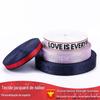Atacado de Fábrica Fita Jacquard de Nylon Love para Roupas Acessórios de Bagagem Letras Preto e Branco 1/2cm Fita Tecida Colorida