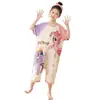 Estilo Nuevo Primavera y Verano Ropa Familiar para Niñas Temporada Algodón Puro Mono Infantil Ropa de Casa para Niños Mono de Manga Corta Cuello Redondo Pijama de Dibujos Animados
