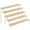 Estante de Exhibición de Cajas Sorpresa de Madera Maciza Escalonado Burbuja Mate Estante de Almacenamiento de Gran Capacidad Estante de Exhibición de Escritorio para Muñecas Hechas a Mano