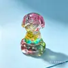 Ornatos populares de zodíaco rotativos de cristal, decorações de mesa de zodíaco rotativas, ornamentos artesanais rotativos de vidro
