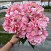 Simulación de comercio exterior fábrica de hortensias rojo otoño 5 rana de hortensia pez polvo hortensia pared de flores de boda flor artificial lote