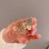 Presilha de bico de pato super fada com strass, pérola e borboleta, presilha de cabelo princesa com strass color-block metálico, doce acessório de cabelo para mulheres