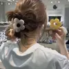 Pinza para el Cabello con Flor Minimalista Estilo Coreano, Pinza para Cola de Caballo, Accesorio para Recogidos, Versátil y Elegante