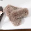 Bufanda de Felpa Clip-On Nueva Invierno 2025 para Mujer, Piel Sintética Engrosada, Piel de Conejo Calentador de Cuello Versátil