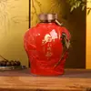 Garrafa de Vinho de Cerâmica Jingdezhen 8 5/ 5kg Jarra de Vinho Vazia Elegante para Presente em Casa Pote Selado para Armazenamento de Vinho
