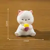 Micro-paisaje creativo estufa de dibujos animados cocinando té gato DIY accesorios bolsa ciega colgantes casa de muñecas pequeños adornos