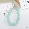 Nuevo llavero de coche colgante con cuentas redondas, accesorio de pulsera de cuentas coloridas, decoración fresca y elegante para funda de auriculares
