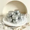 Caja de Aluminio Plateada Caja Dispensadora de Ungüento Crema de Nieve Cosméticos Almacenamiento Sellado de Metal Caja Redonda Pequeña