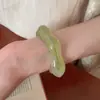 Pulsera Redonda Abierta de Acrílico Transfronteriza, Pulsera Fresca, Dulce, Sencilla y Versátil, Pulsera de Nicho de Gama Alta para Mujeres