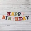 Banner de Feliz Cumpleaños de Fieltro Guirnalda de Primer Cumpleaños Decoración de Fiesta Decoración Colgante Arreglo de Escena Accesorios para Fotos