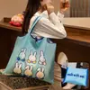 Bolsa de compras portátil plegable, gran capacidad, bolsa de almacenamiento impermeable para hacer la compra en supermercados