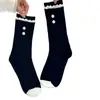 Meias de Renda para Mulheres, Meias Combinando com Sapatos Birkenstock de Outono, Meias Largas, Meias com Laço, Meias Longas, Meias de Cano Médio, Meias Listradas Femininas
