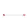 Amazon Pendientes Largos Rosa Corazón de Durazno Venta al por Mayor Transfronteriza Zircón Mancuerna Acero Inoxidable Uña para Hueso de la Oreja Joyería para Perforación