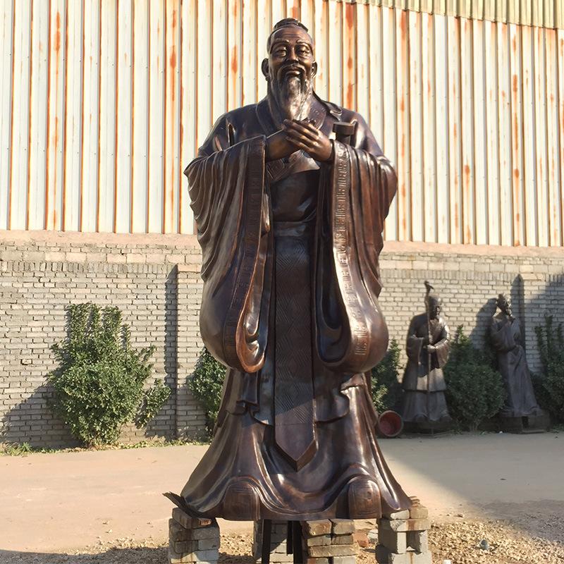 铸铜校园孔子像