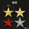 Tornillo de Grado Metálico Estrella Empleado Insignia Decorativa de Estrella de Cinco Puntas Insignia de Cinco Puntas Insignia de Solapa de Gorra Pecho