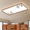 Nueva lámpara de techo de pintura de paisaje chino LED de espectro completo para protección ocular luz para sala de estar estética estilo Song luz principal para el hogar dormitorio madera