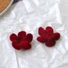 Otoño e invierno felpa flocado cuenco pétalo de flor flor diy accesorios acrílicos aretes pasador material para funda de teléfono móvil venta al por mayor