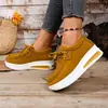Comercio Exterior Casual Talla Grande 43 Zapatos de Mujer con Cordones para Aumentar la Altura 2026 Otoño Nuevos Zapatos de Mujer Cómodos Suela Suave Tacón Plano Zapatos de Uso Diario