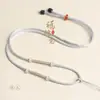 Cordão de Pescoço Ajustável com Padrão Espiral Tecido à Mão e Design Simétrico para Homens e Mulheres, Adequado para Pingentes de Jade e Ágata