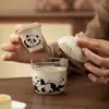 Conjunto Portátil de Chá Panda Quick Cup para Viagem para Uma Pessoa, Conjunto para Exterior com Um Bule e Uma Xícara, Presente Corporativo