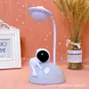 Luz Noturna de Astronauta Alimentação de Bebê Proteção Ocular Carregamento Quarto de Bebê Luz Suave Mesa de Cabeceira Lua Sono Luminária de Mesa Infantil