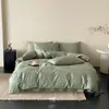Juego de Cama de Lujo de Alta Gama Clase A de Algodón de Fibra Larga Satinado de Cuatro Piezas Sábana de Algodón Puro Funda de Edredón Juego de Ropa de Cama