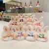 Horquilla de amor hecha a mano Llavero de peluche de conejo Colgante de bolsa de dibujos animados creativo famoso en Internet Joyería de regalo para estudiantes